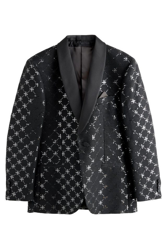 Next Jackenblazer Regular Fit Sakko mit Muster und Pailletten (1-tlg) von Next