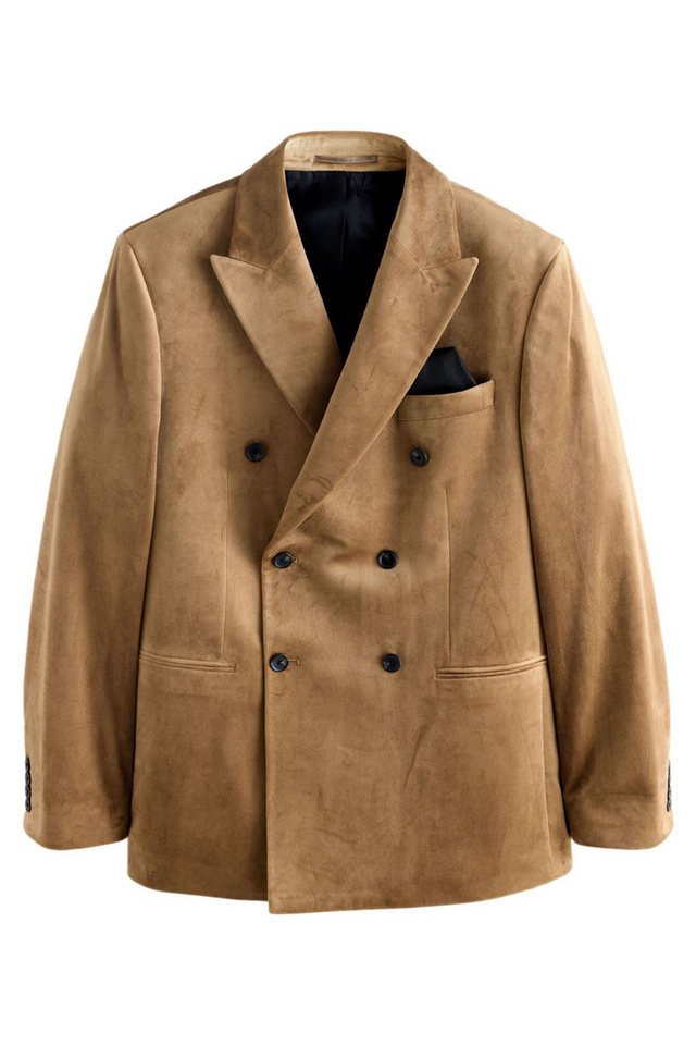 Next Jackenblazer Self Regular Fit Sakko mit Samtrevers (1-tlg) von Next