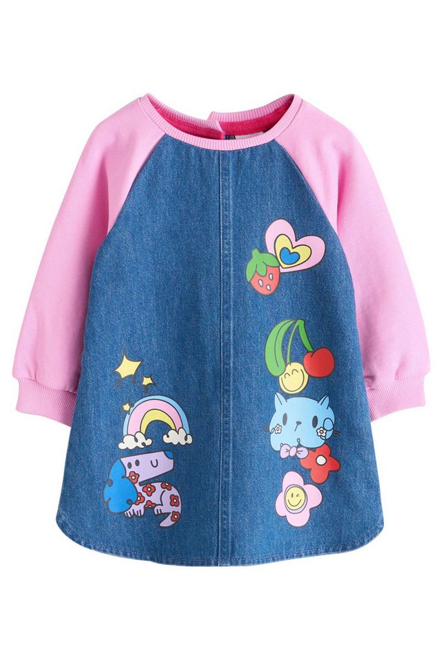 Next Jeanskleid Denim-Kleid mit Raglanärmeln (1-tlg) von Next