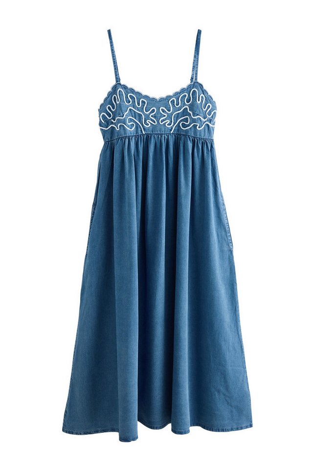 Next Jeanskleid Leichtes Cornelli Denim-Maxikleid mit Trägern (1-tlg) von Next