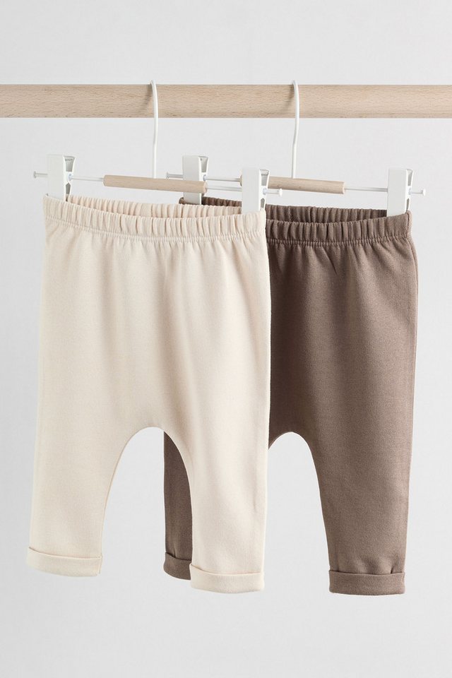 Next Jogginghose Baby Leggings aus 100 % Baumwolle, 2er-Pack (2-tlg) von Next