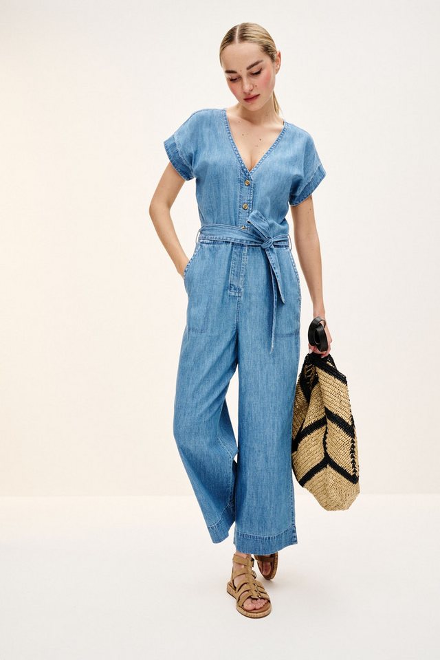 Next Jumpsuit Leichter Denim-Jumpsuit mit weitem Bein (1-tlg) von Next