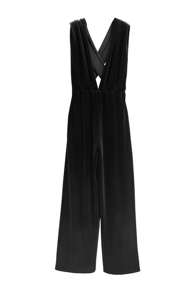 Next Jumpsuit Multifunktionaler Samt-Jumpsuit mit weitem Bein (1-tlg) von Next