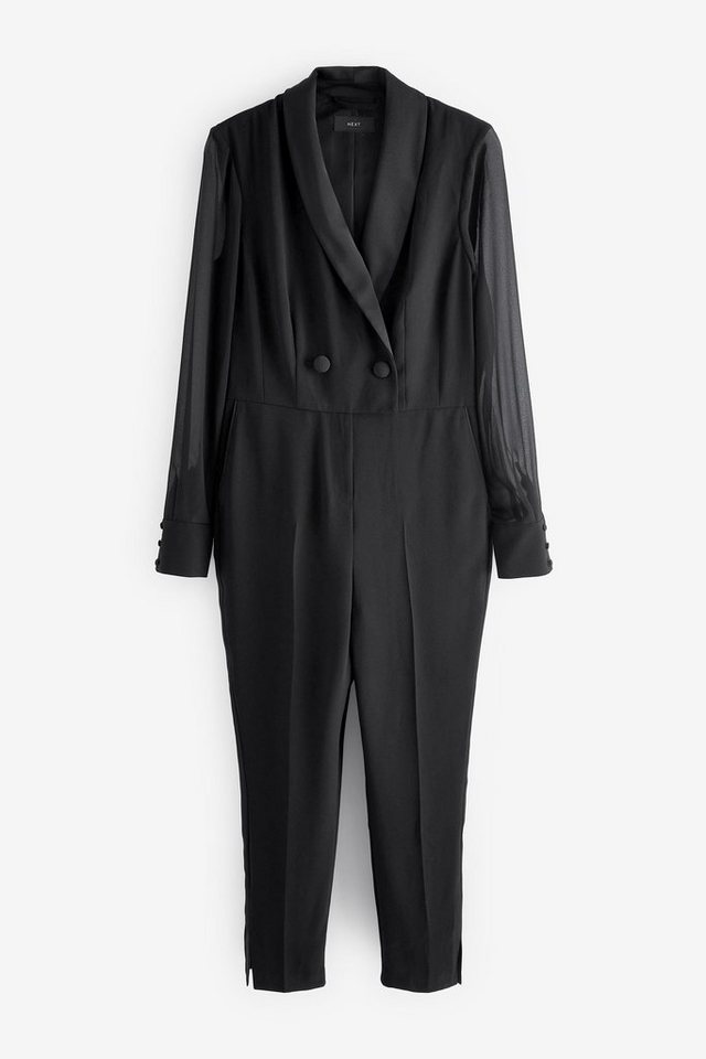 Next Jumpsuit Smoking-Jumpsuit mit transparenten Ärmeln (1-tlg) von Next