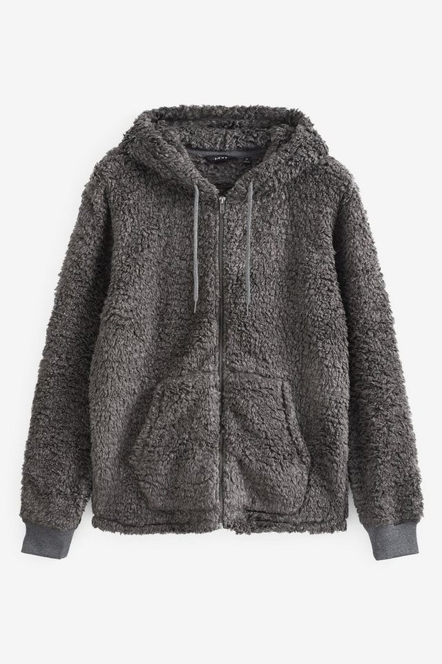 Next Kapuzensweatjacke Kapuzenjacke aus Teddyfell mit Reißverschluss (1-tlg) von Next