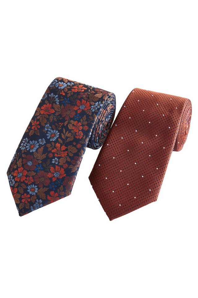 Next Krawatte 2er-Pack Design-Krawatten und Krawattennadel (3-St) von Next