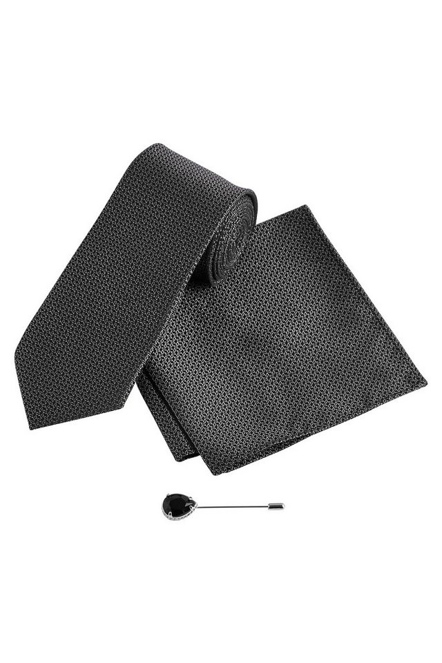 Next Krawatte Krawatte, Einstecktuch und Krawattennadel im Set (3-St) von Next