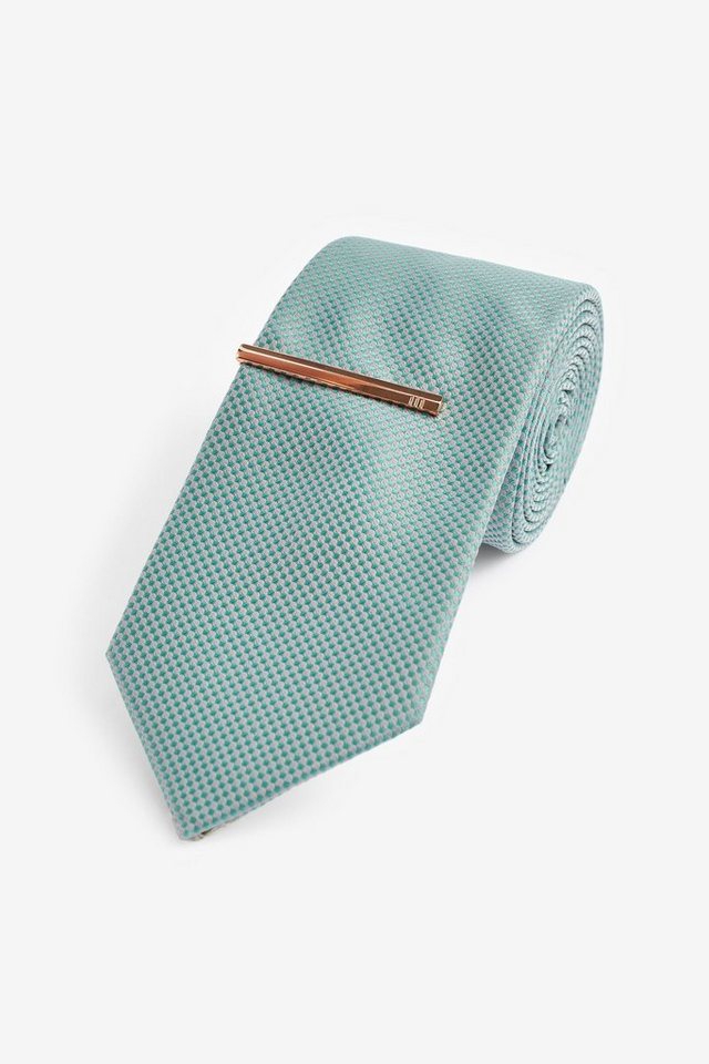 Next Krawatte Struktur-Krawatte mit Krawattenklammer (2-St) von Next