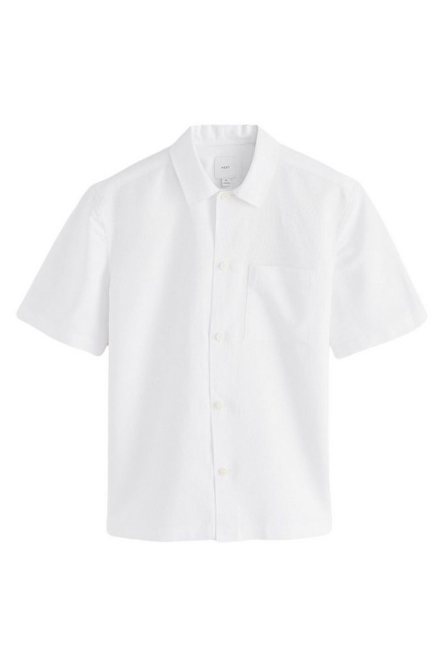 Next Kurzarmhemd Kurzärmliges Hemd aus Baumwoll-Leinenmischung (1-tlg) von Next