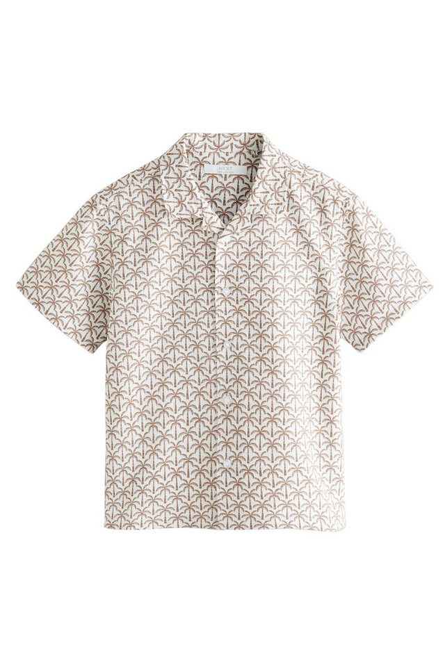 Next Kurzarmhemd Kurzarm-Hemd mit Palmenprint und Reverskragen (1-tlg) von Next