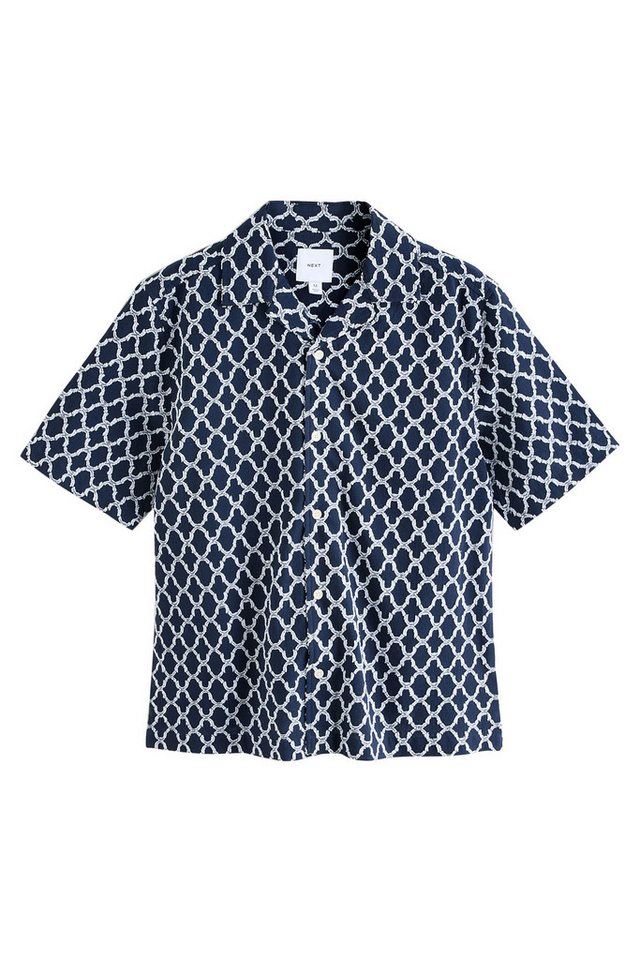 Next Kurzarmhemd Strukturiertes Trellis Kurzarmhemd aus Baumwolle (1-tlg) von Next