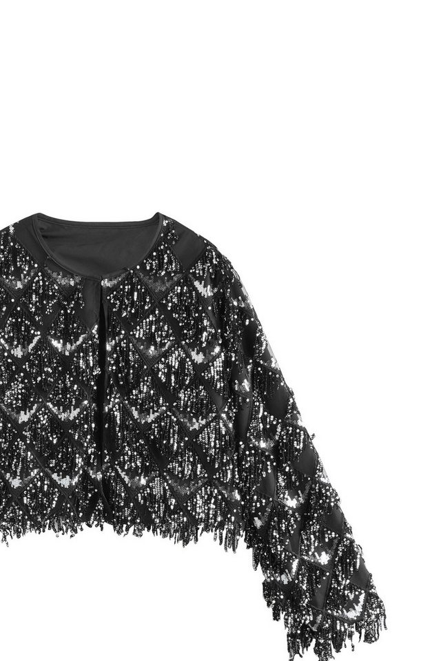 Next Kurzjacke Fransenjacke mit Pailletten (1-St) von Next