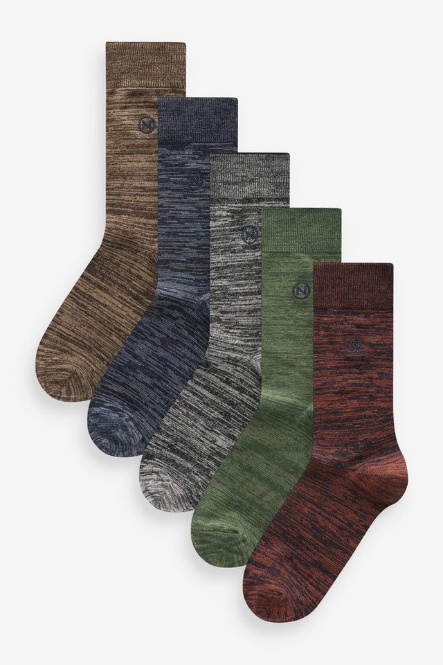 Next Kurzsocken Dauerhaft frische Socken mit Stickerei, 5er-Pack (5-Paar) von Next