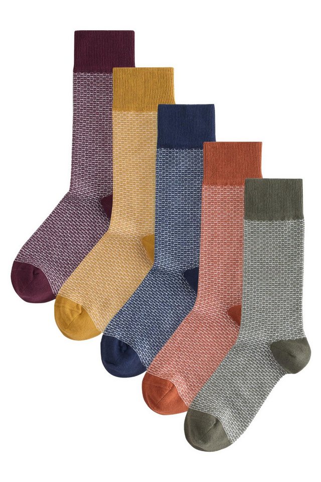 Next Kurzsocken Gemusterte Socken, 5er-Pack (5-Paar) von Next