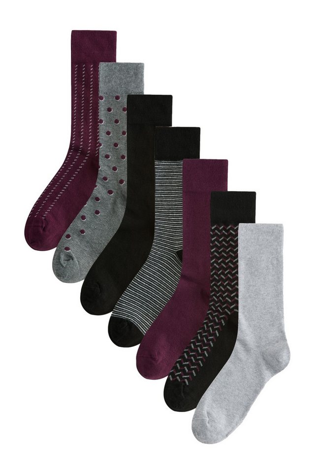 Next Kurzsocken Herren-Socken mit hohem Baumwollanteil, 7er-Pack (12-Paar) von Next