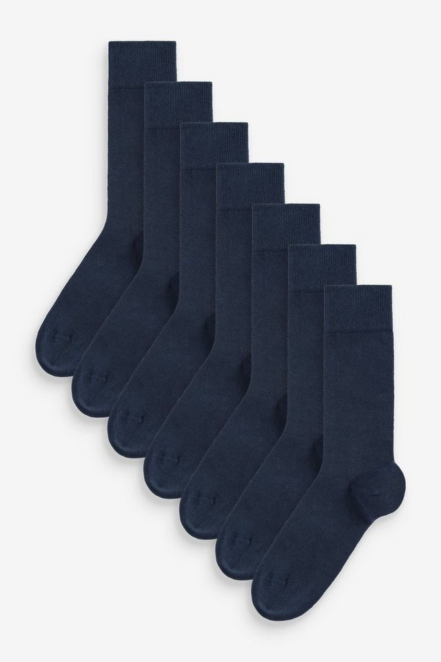 Next Kurzsocken Herren-Socken mit hohem Baumwollanteil, 7er-Pack (7-Paar) von Next