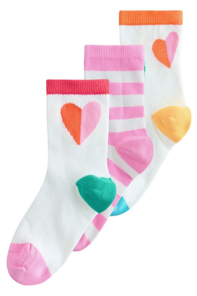 Next Kurzsocken Socken mit hohem Baumwollanteil im 3er-Pack (3-Paar) von Next