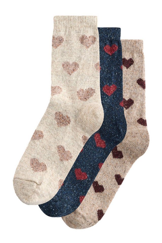 Next Kurzsocken Söckchen mit Wolle, 3er-Pack (1-Paar) von Next