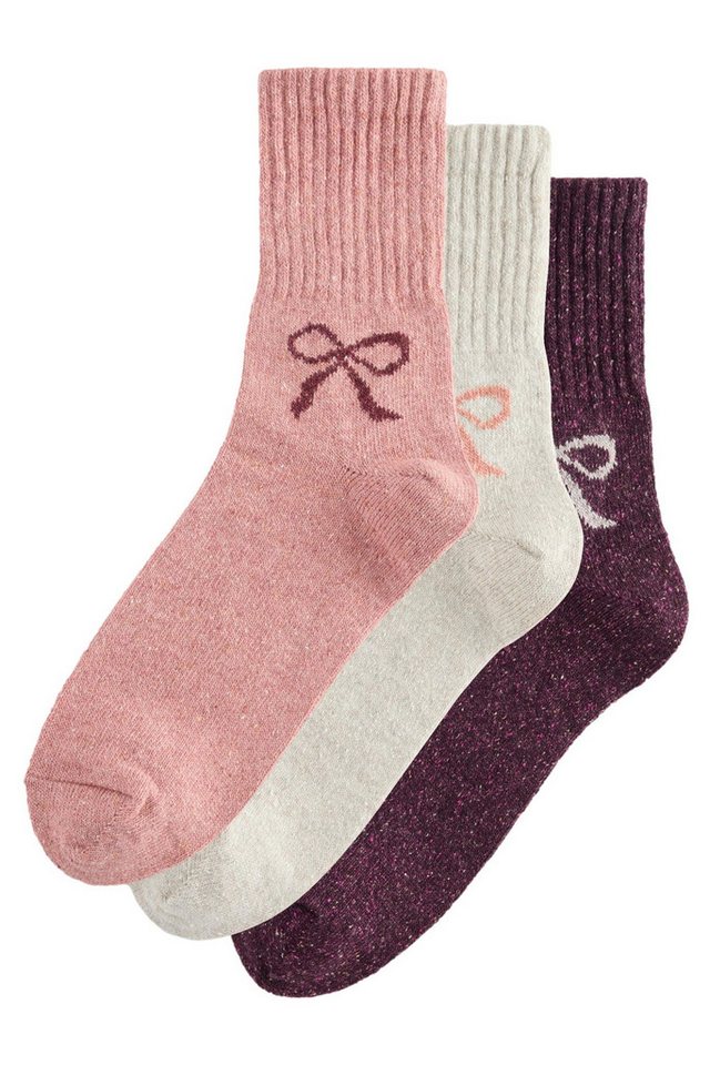 Next Kurzsocken Söckchen mit Wolle, 3er-Pack (1-Paar) von Next