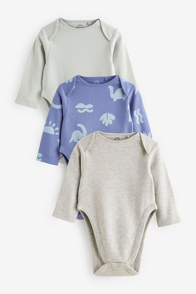 Next Langarmbody 3 x Langärmelige Baby Bodysuits bei Hüftdysplasie (3-tlg) von Next