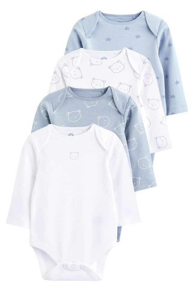 Next Langarmbody 4er-Pack Baby-Bodysuits mit langem Arm (4-tlg) von Next