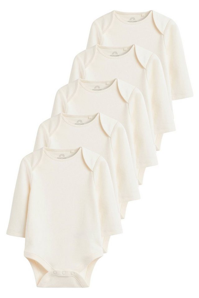 Next Langarmbody 5er-Pack Essential Baby-Bodysuits mit langem Arm (5-tlg) von Next