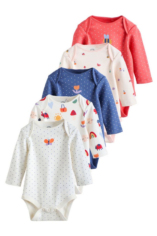 Next Langarmbody Baby-Bodys mit langem Arm, 5er-Pack (5-tlg) von Next