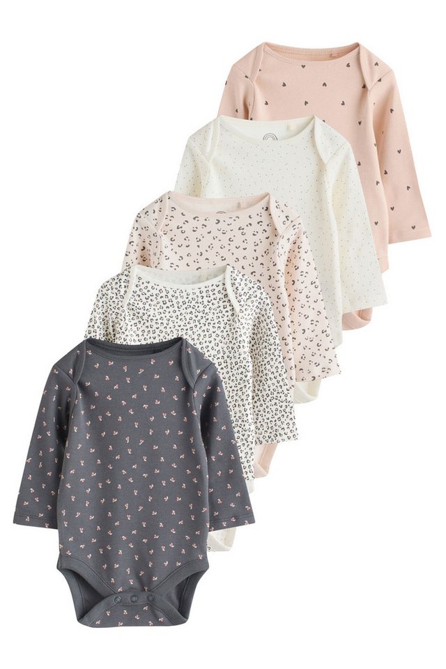 Next Langarmbody Baby-Bodys mit langem Arm, 5er-Pack (5-tlg) von Next