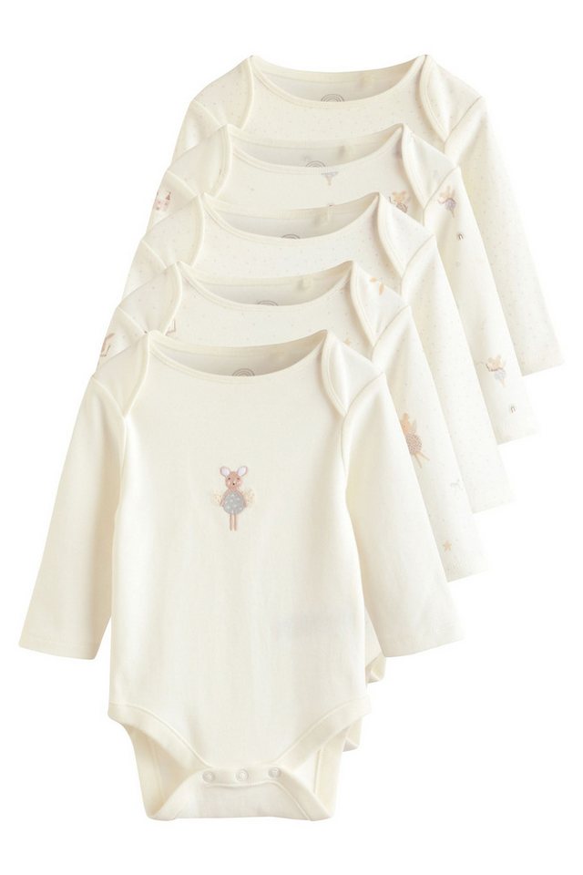Next Langarmbody Baby-Bodysuits mit langem Arm im 5er-Pack (5-tlg) von Next
