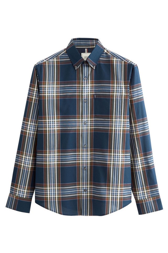 Next Langarmhemd Bügelfreies langärmeliges Oxfordhemd (1-tlg) von Next