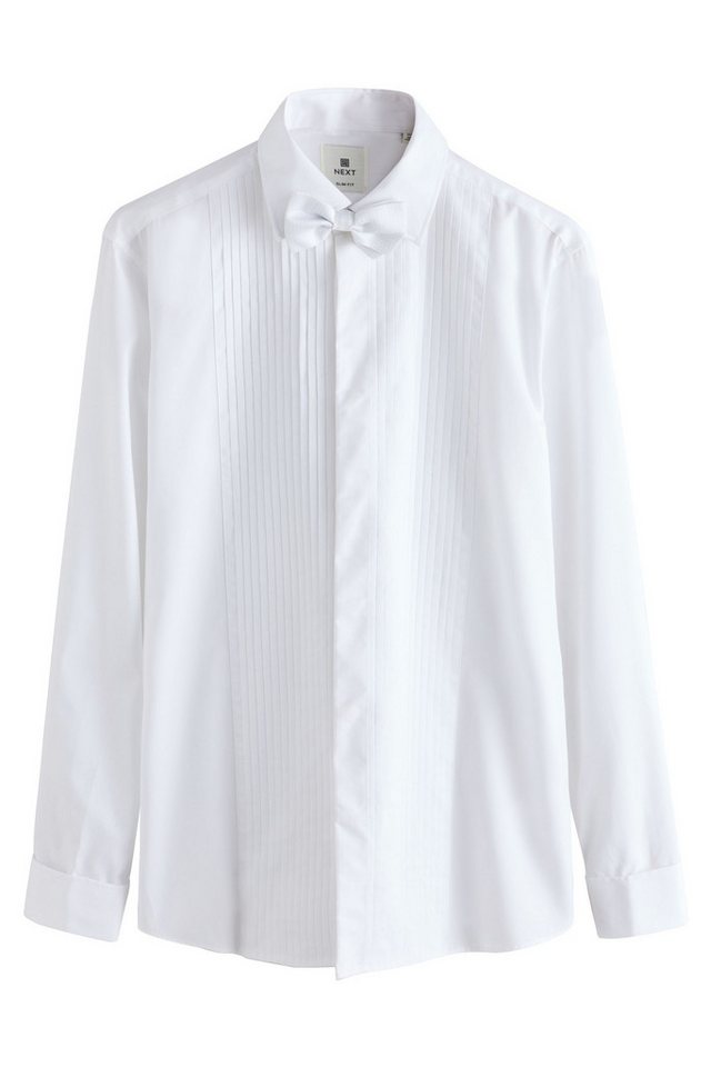 Next Langarmhemd Festliches Regular Fit Hemd und Fliege im Set (3-tlg) von Next