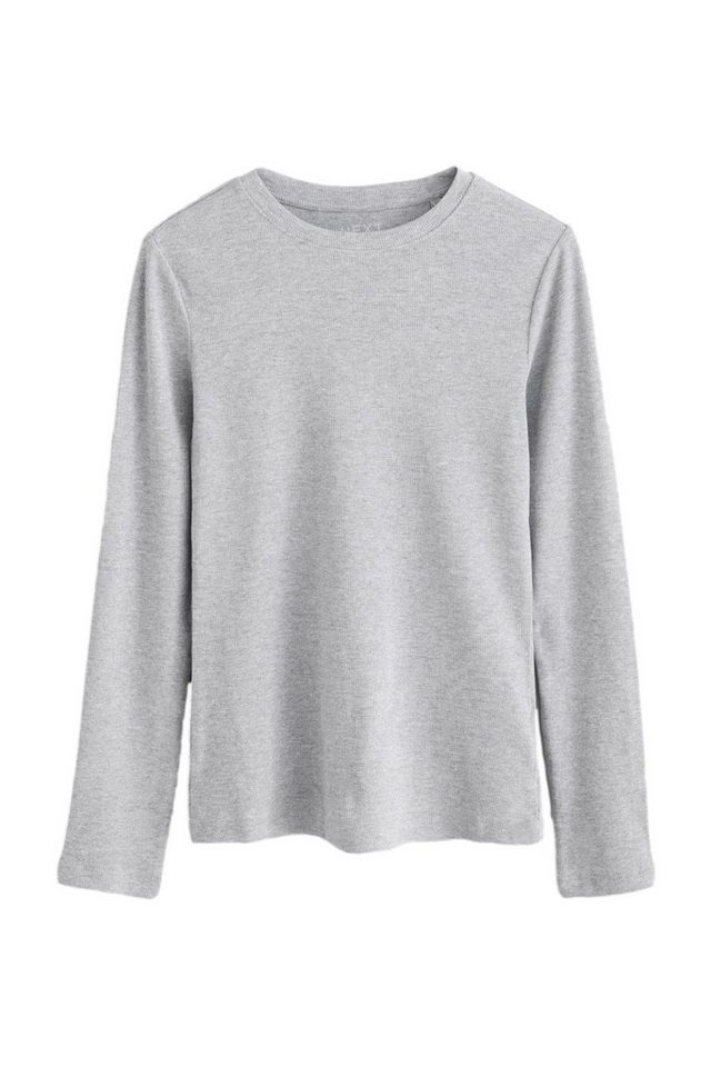 Next Langarmshirt Langärmeliges, geripptes Rundhals-Oberteil (1-tlg) von Next
