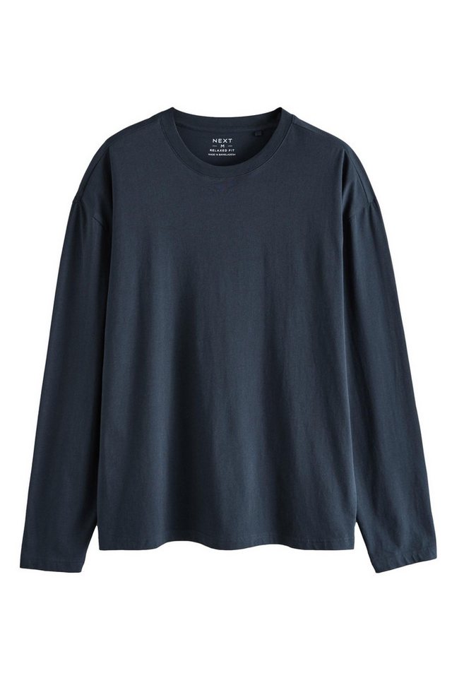 Next Langarmshirt Relaxed Fit Langarmshirt aus 100 % Baumwolle (1-tlg) von Next