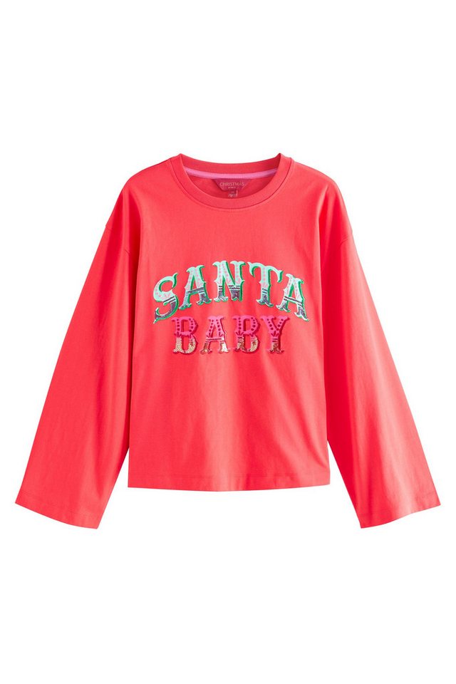 Next Langarmshirt Santa Baby langärmeliges Weihnachts-Shirt (1-tlg) von Next