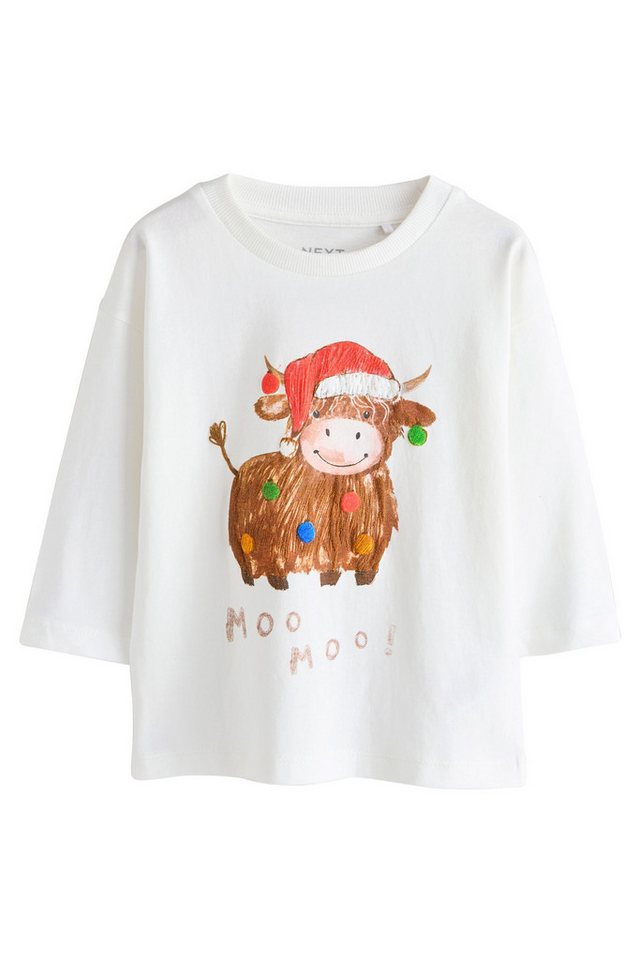 Next Langarmshirt Weihnachtliches, langärmeliges T-Shirt (1-tlg) von Next