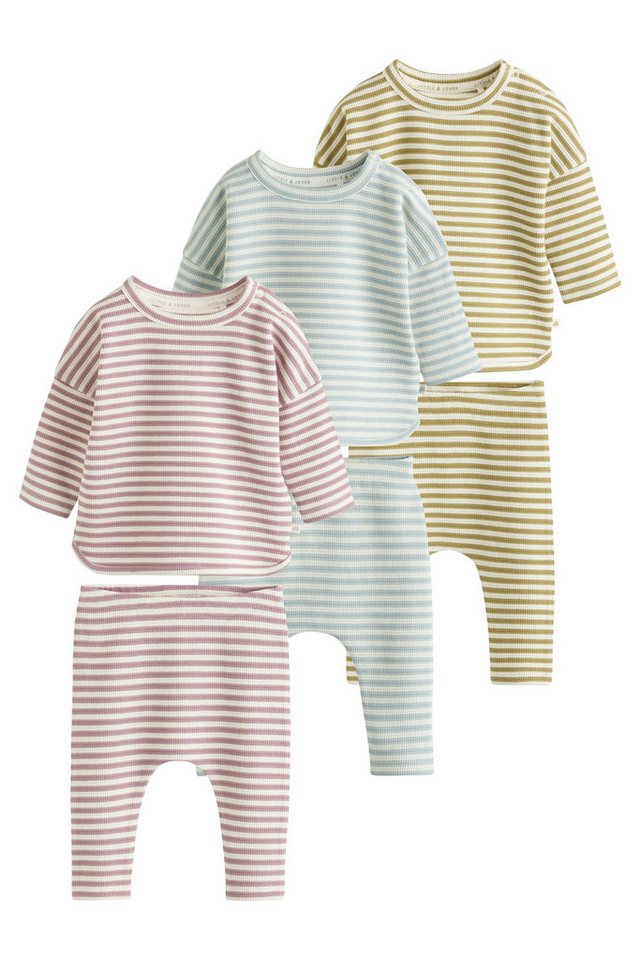 Next Langarmshirt & Leggings 6-teiliges Baby-Set mit Oberteil und Leggings (6-tlg) von Next