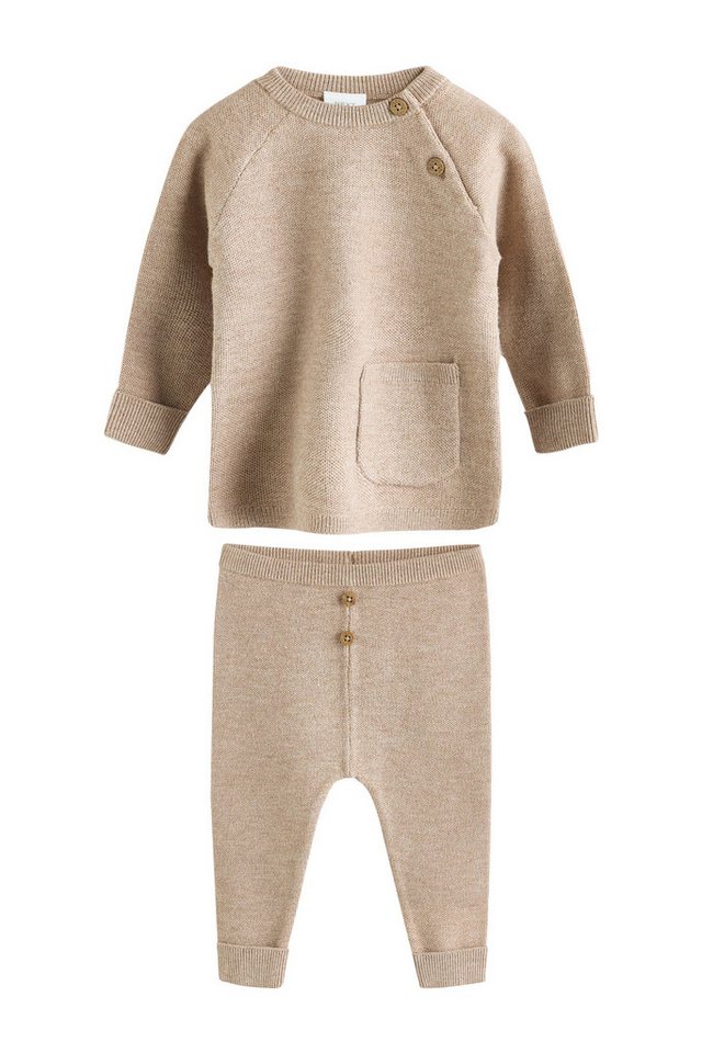 Next Langarmshirt & Leggings Baby-Set mit Strickpullover und Leggings (2-tlg) von Next