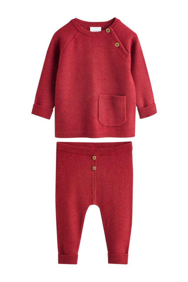 Next Langarmshirt & Leggings Baby-Set mit Strickpullover und Leggings (2-tlg) von Next