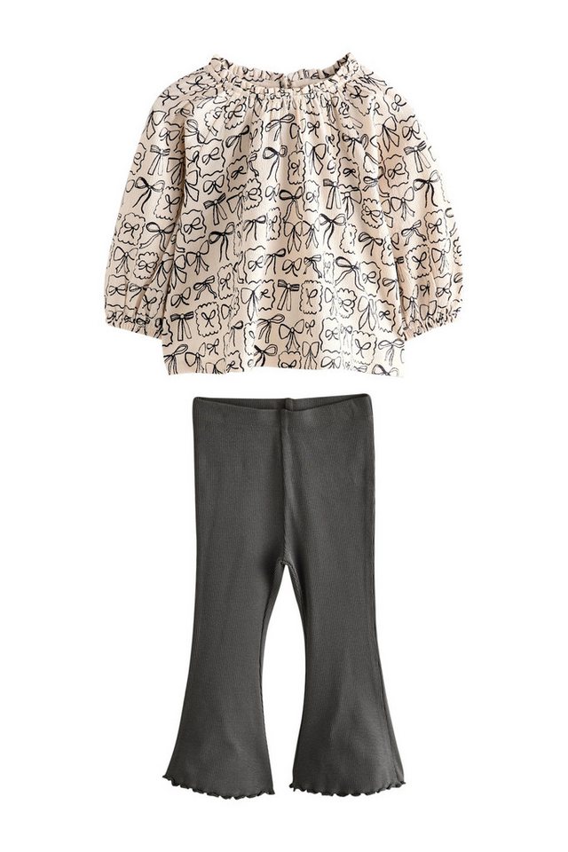 Next Langarmshirt & Leggings Langarmbluse und Leggings im Set (2-tlg) von Next