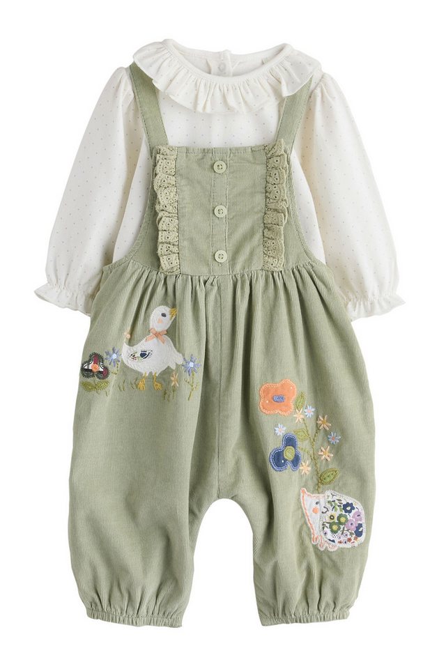 Next Latzhose Baby Cord-Latzhose + Bodysuit im 2er Set (2-tlg) von Next