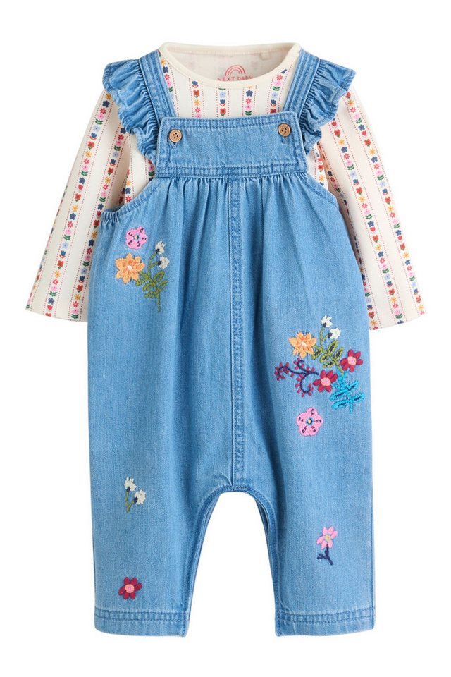 Next Latzhose Baby-Latzhose und Langarm-Bodysuit im 2er-Set (2-tlg) von Next