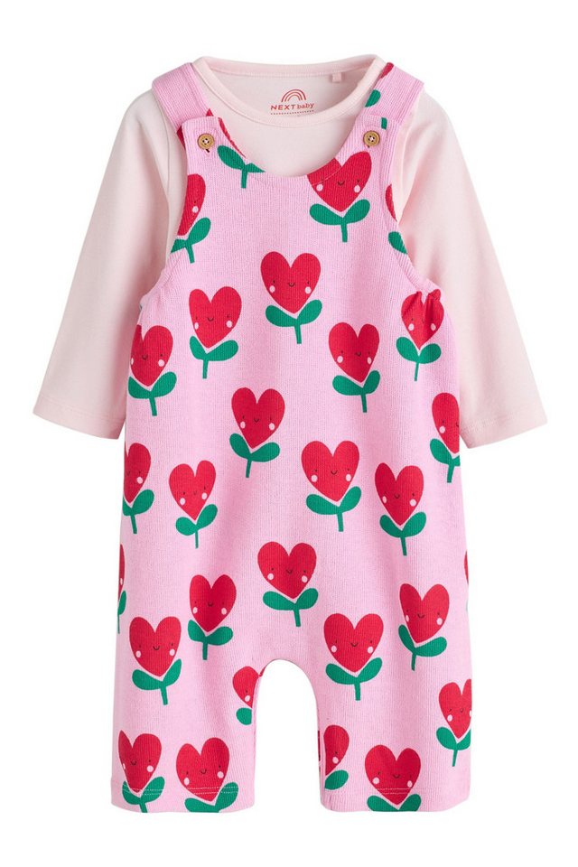 Next Latzhose Baby-Latzhose und langärmeliger Bodysuit, 2er-Set (2-tlg) von Next