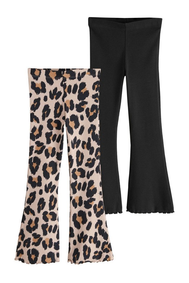 Next Leggings Gerippte Leggings mit ausgestelltem Bein, 2er-Pack (2-tlg) von Next