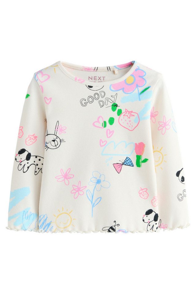 Next Leggings Geripptes Langarm-T-Shirt (1-tlg) von Next