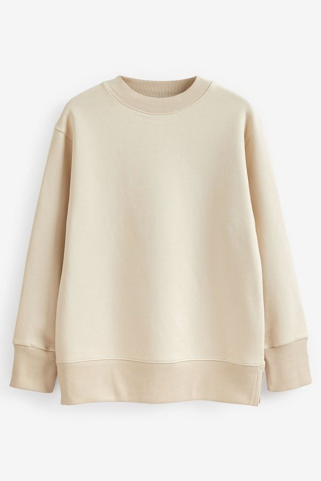 Next Longsweatshirt Essentials Langes Baumwoll-Sweatshirt, Relaxed Fit (1-tlg) von Next