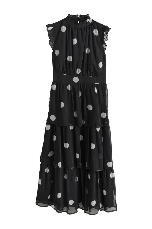 Next Maxikleid Hochgeschlossenes, gestufes Maxikleid mit Print (1-tlg) von Next