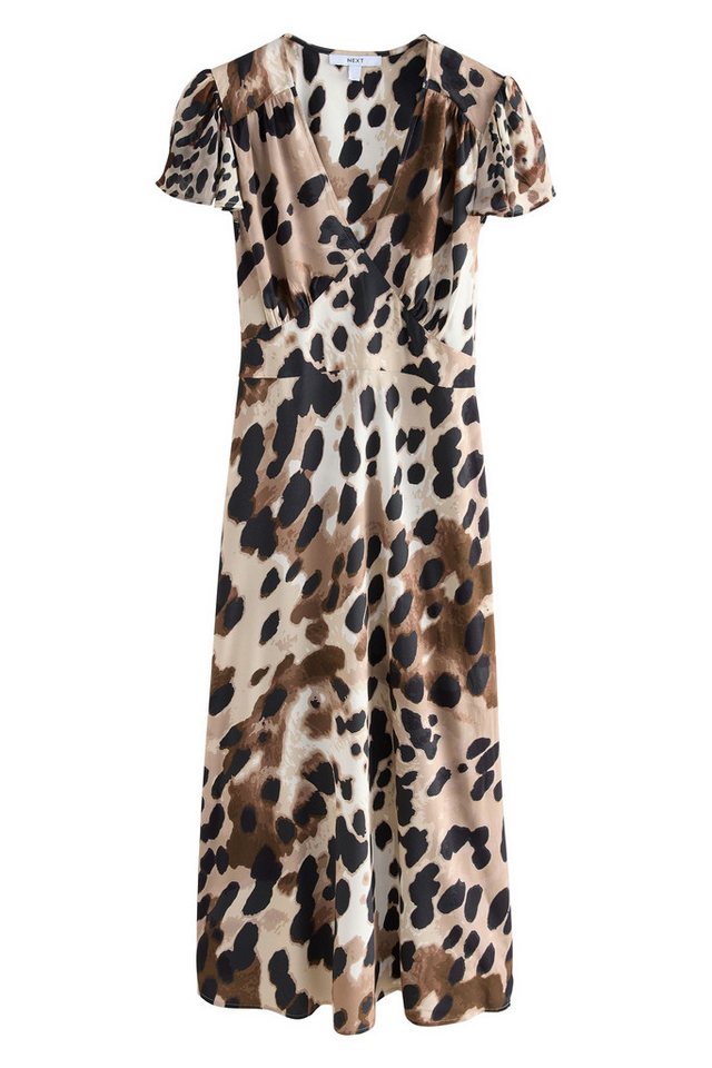 Next Maxikleid Maxikleid mit Flatterärmeln, Kurzgröße (1-tlg) von Next