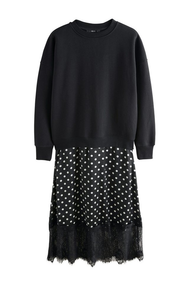 Next Midikleid 2-in-1 Pullover-Satinmidirock mit weichem Griff (1-tlg) von Next
