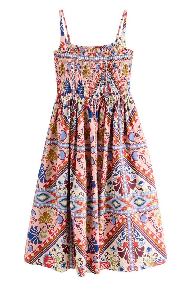 Next Midikleid Gesmoktes Midikleid mit Karree-Ausschnitt (1-tlg) von Next