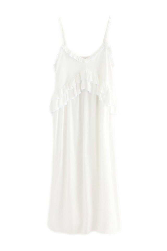 Next Midikleid Midikleid mit Rüschenkleid (1-tlg) von Next